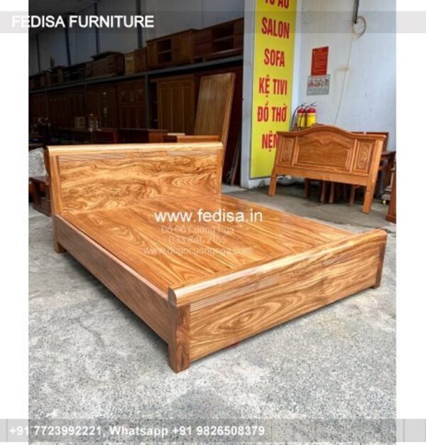 Wooden Bed Wooden Double Bed With Mattress 10x10 Bedroom Ideas No-3508