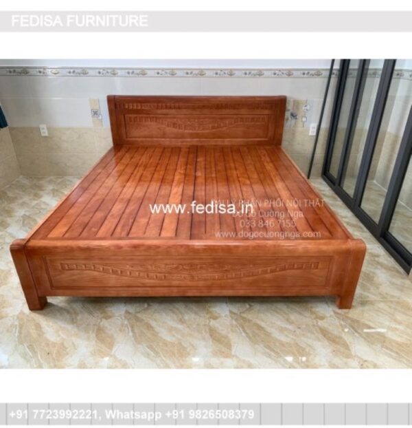 Wooden Bed Wooden Double Bed Moody Bedroom Ideas No-3565