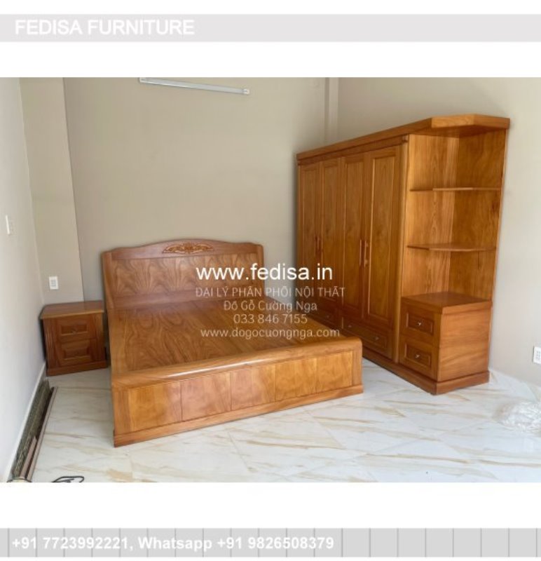 Wooden Bed Wooden Almirah Designs For Bedroom With Price Bed Design With Cushion No-3601