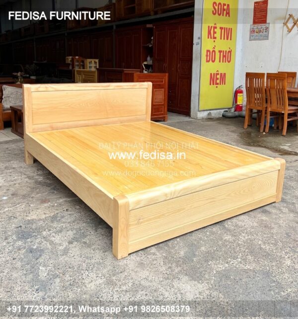 Wooden Bed Wooden Double Bed Stylish Room Design No-3631