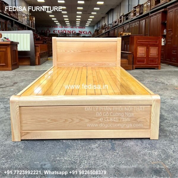 Wooden Bed Wooden Double Bed Frame With Storage Emerald Green Room Ideas No-3642