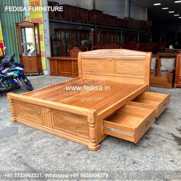 Wooden Bed Wooden Wardrobe Design Wood Bedroom Ideas No-3653