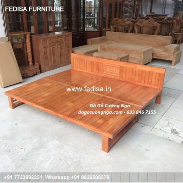 Wooden Bed Wooden New Room Decoration No-3696
