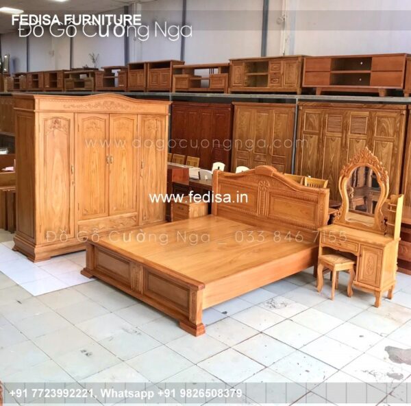 Wooden Bed Wooden Double Cot Price Wall Covering Ideas For Bedroom No-3700
