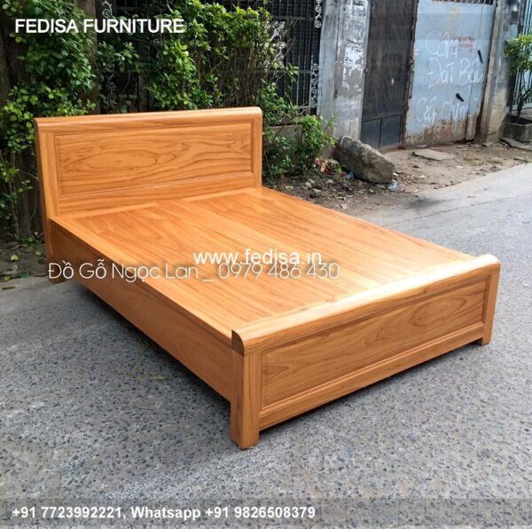 Wooden Bed Wooden Headboard Designs Brick Wall Bedroom Ideas No-3740