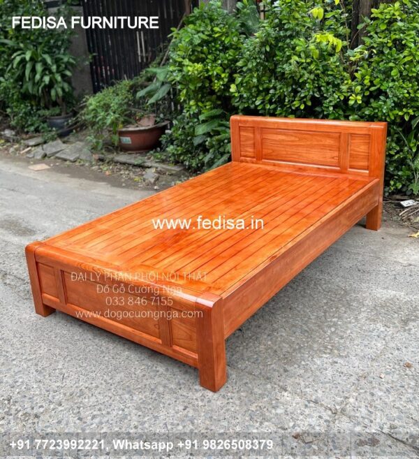 Wooden Bed Wooden Cupboard Design For Bedroom Double Bed Design With Side Table No-3746