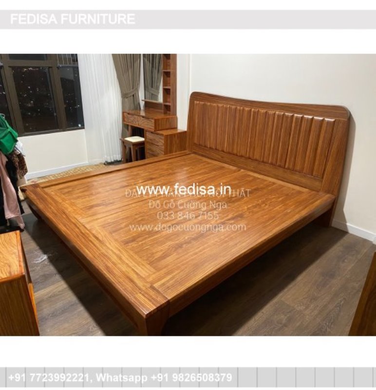 Wooden Bed Wooden Fitted Wardrobe Design Ideas No-3762