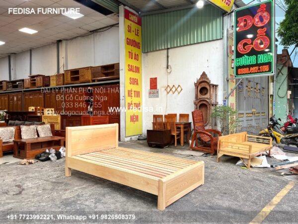 Wooden Bed Wooden Double Bed With Mattress Dressing Room Decor Ideas No-3772