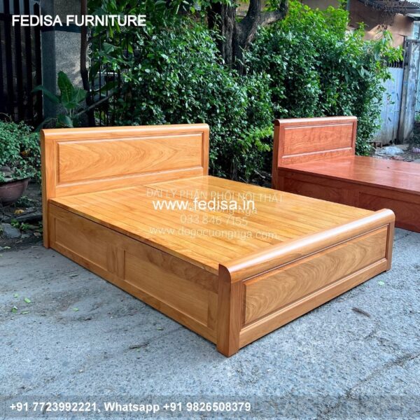Wooden Bed Wooden Double Bed Price Platform Bed Frame No-3833