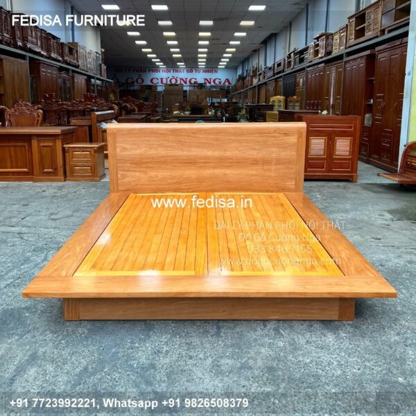 Wooden Bed Wooden Double Bed With Mattress Cot Bed No-3838