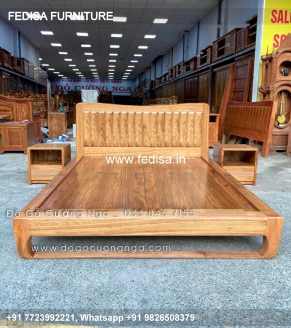 Wooden Bed Wooden Double Bed With Mattress Iron Bed No-3904