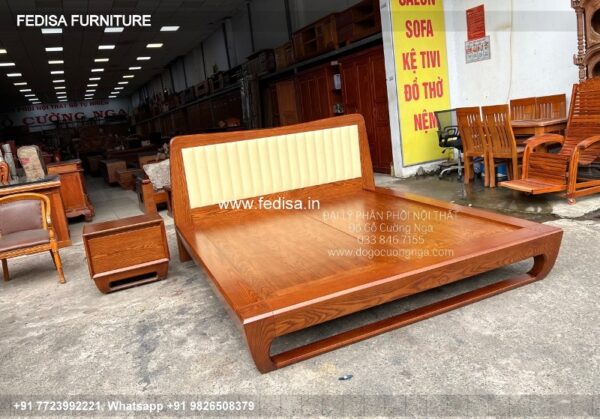 Wooden Bed Wooden Wardrobe Design Wakefit Bed No-3917
