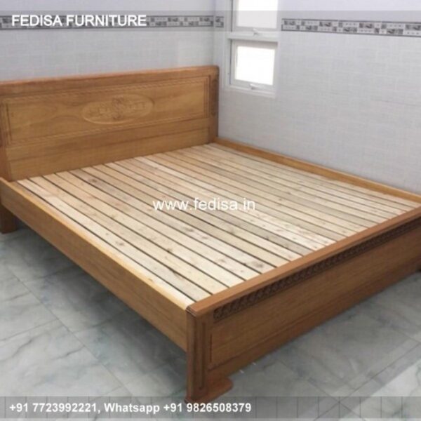 Wooden Bed Wooden Cabinet Designs For Bedroom Low Profile Bed Frame No-3943