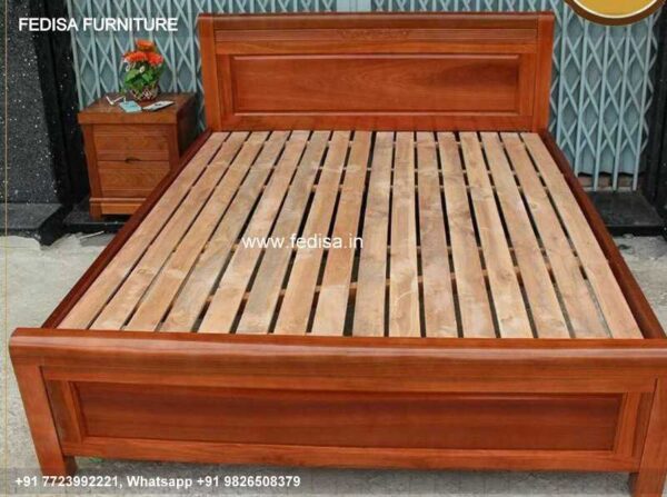 Wooden Bed Wooden Double Bed Frame With Storage Tufted Bed No-3972
