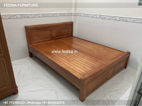 Wooden Bed White Wooden Single Bed Bed Riser No-3987