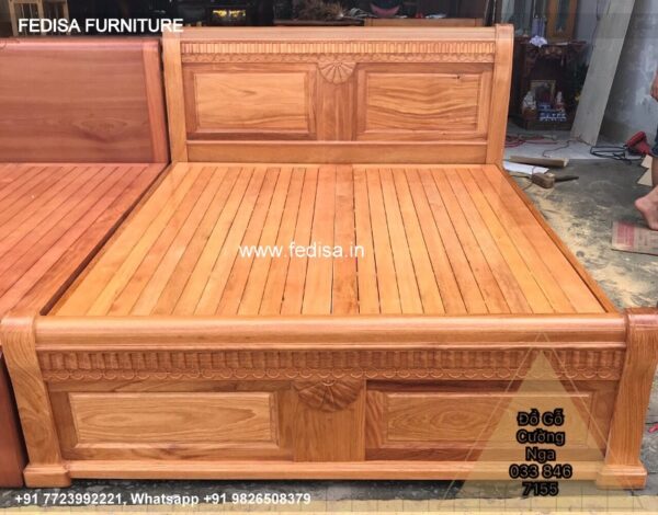 Wooden Bed Wooden Cupboard Design For Bedroom Low Platform Bed No-4010