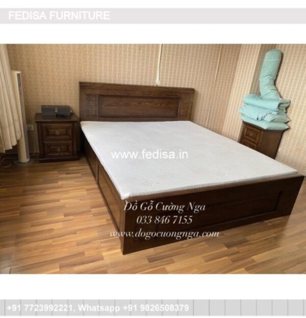 Wooden Bed Wooden Double Bed Single Bed With Pull Out Bed No-4027