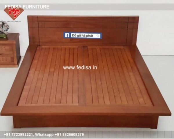 Wooden Bed Wooden Double Bed Frame White Wooden Bed No-4028