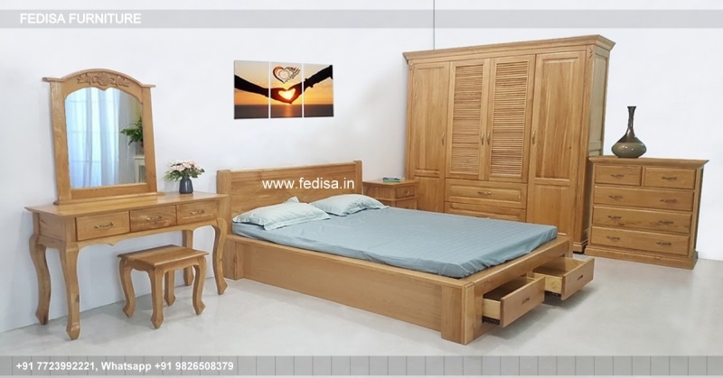 Wooden Bed Wooden Interior Bedroom Dream Mattress No-4058
