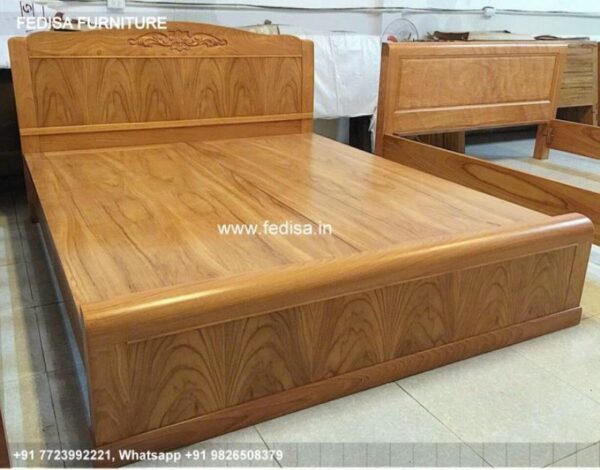 Wooden Bed Wooden Almirah Designs For Bedroom With Price Green Bed No-4063