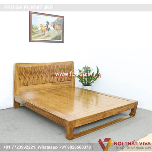 Wooden Bed Wooden Bedside Table White Wooden Bed Frame No-4109