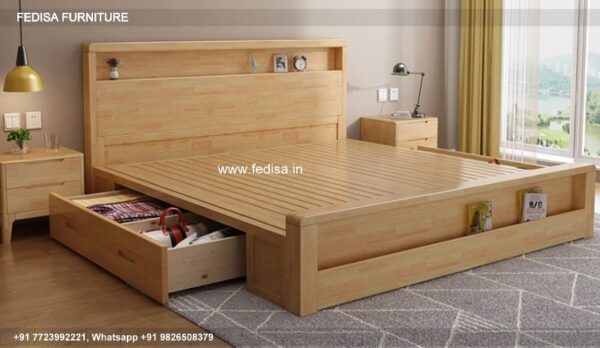 Wooden Bed Wooden Chest Of Drawers Jeep Bed No-4110