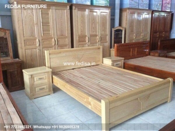 Wooden Bed Wooden Cheap Double Beds No-4158