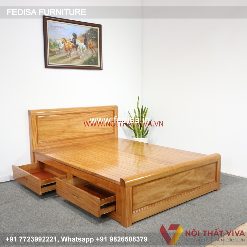 Wooden Bed White Wooden Bed Frame Double White Double Bed No-4164