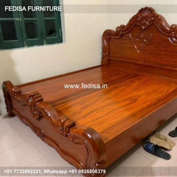 Wooden Bed Wooden Double Bed Frame With Storage Double Bed Price In Big Bazaar No-4170