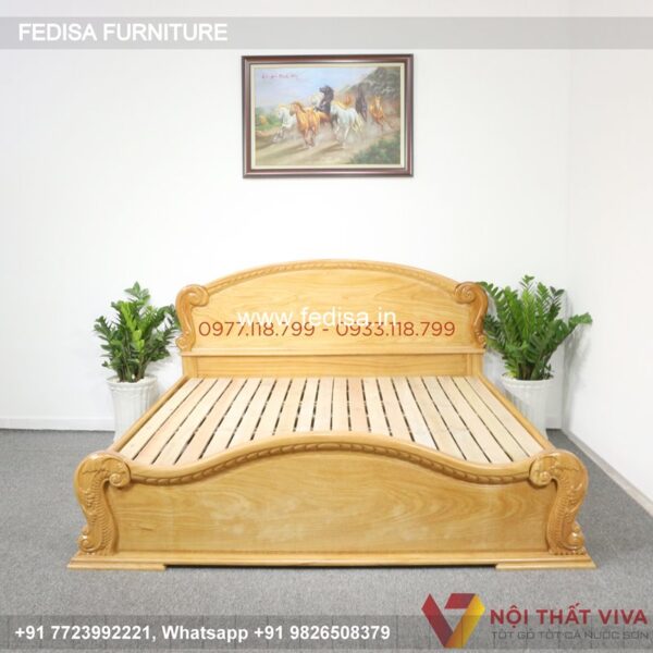 Wooden Bed Wooden Bedside Table Double Cot Bed Price No-4175