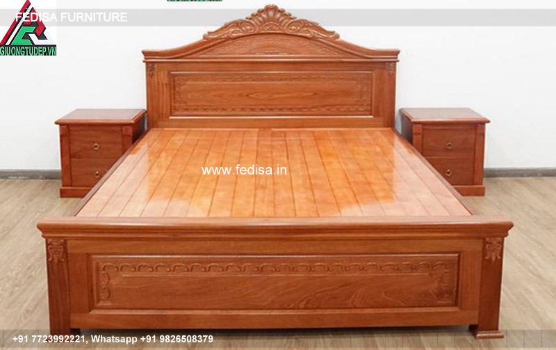 Wooden Bed Wooden Wardrobe Design King Size Double Bed No-4181