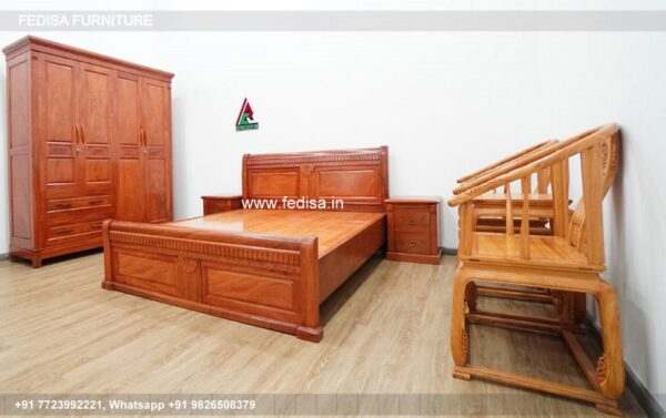 Wooden Bed Bed Back Design Wooden Bed Double Bed No-4196