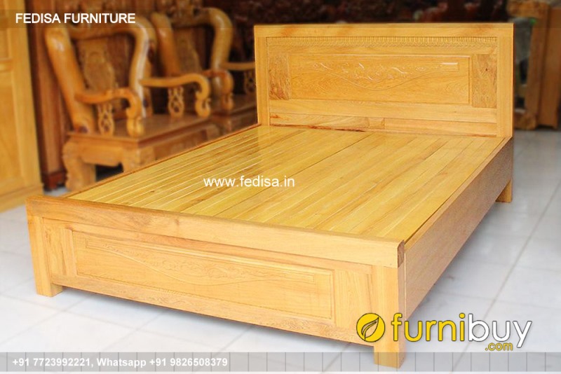 Wooden Bed Furniture Wooden Bed Design Steel Double Bed With Box Price No-4203