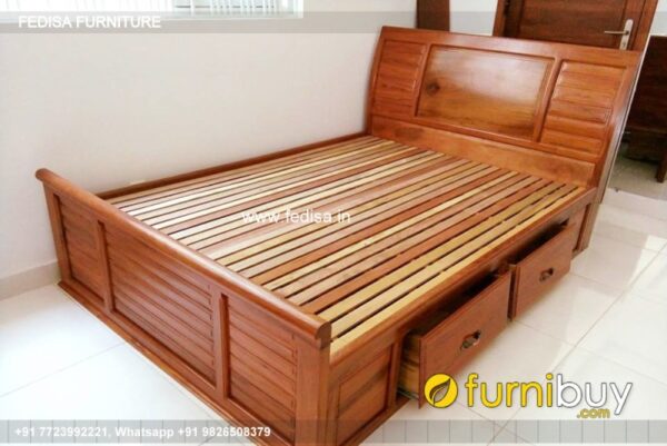 Wooden Bed Wooden Double Bed With Mattress Double Bed For Sale Near Me No-4234