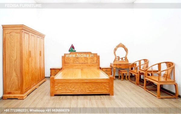 Wooden Bed Wooden Bedroom Furniture Double Bed Cost No-4248