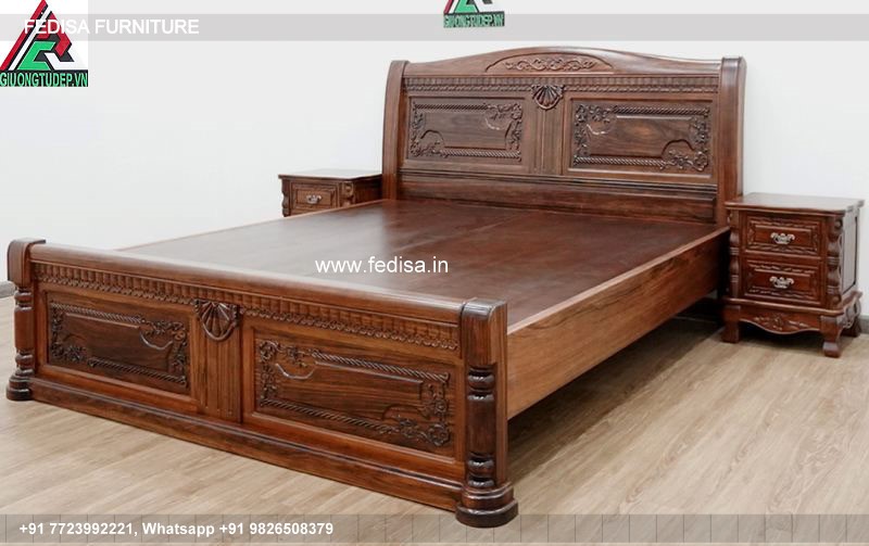 Wooden Bed Wooden Dressing Table Designs For Bedroom Double Bed Double Bed No-4249