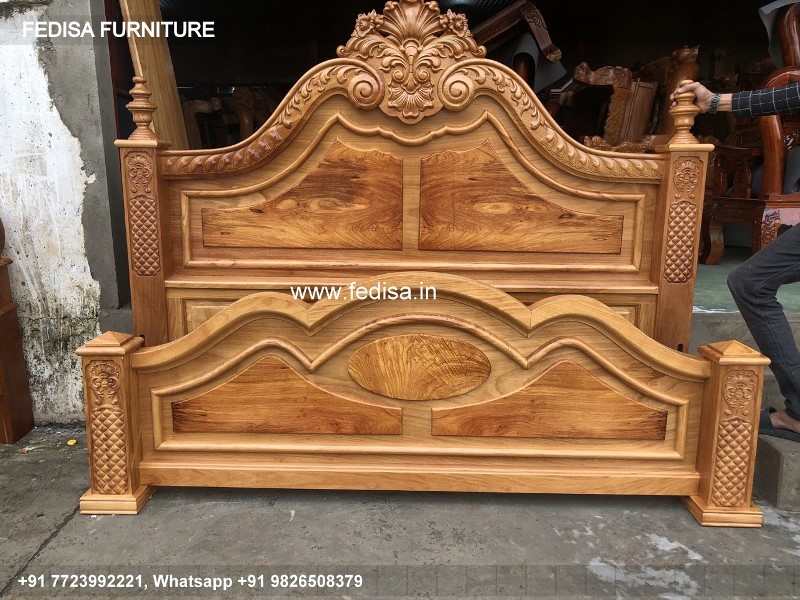 Wooden Bed Wooden Master Bedroom Interior Design White Double Bed Frame With Storage No-4255