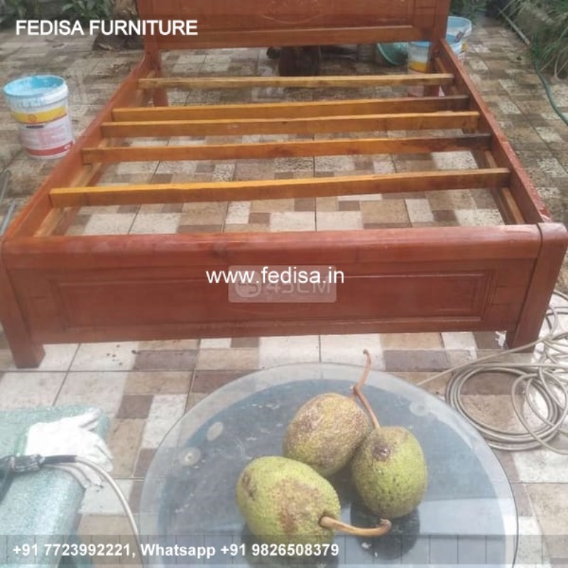 Wooden Bed Wooden Almirah With Dressing Table Design Double Bed Frame With Mattress No-4282