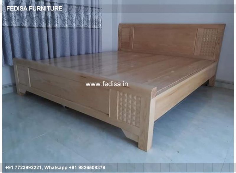 Wooden Bed Wooden Double Bed Frame With Storage Solid Wood Double Bed Frame No-4302