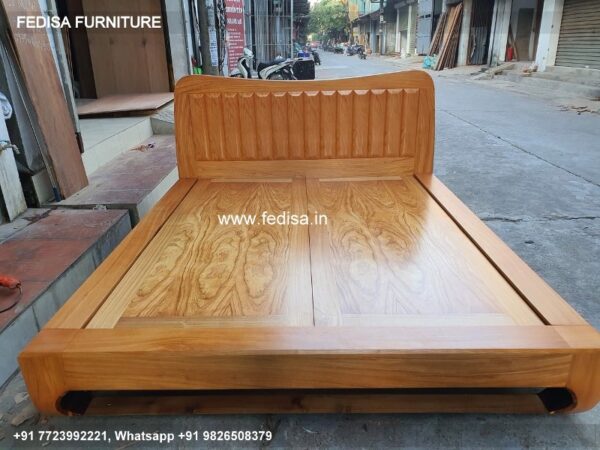 Wooden Bed Latest Wooden Bed Designs 2084 Floating Double Bed No-4316