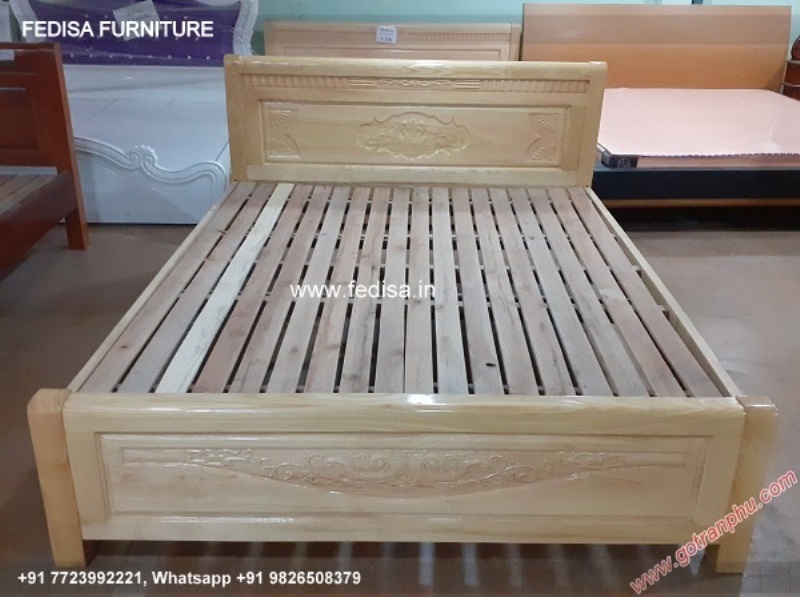 Wooden Bed Wooden Wall Design For Bedroom Pepperfry Double Bed No-4331