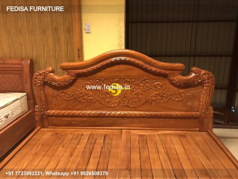 Wooden Bed Wooden Double Bed Solid Double Bed Frame No-4357