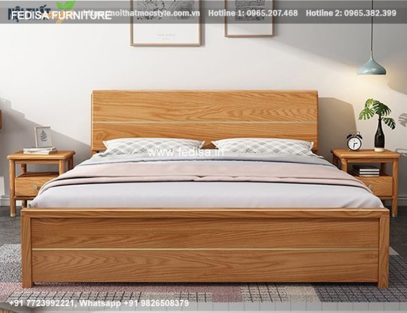 Wooden Bed White Wooden Double Bed Chesterfield Double Bed No-4359