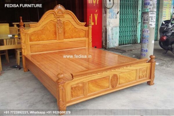 Wooden Bed Furniture Wooden Bed Design Double Cot Bed 6x6 Price No-4401