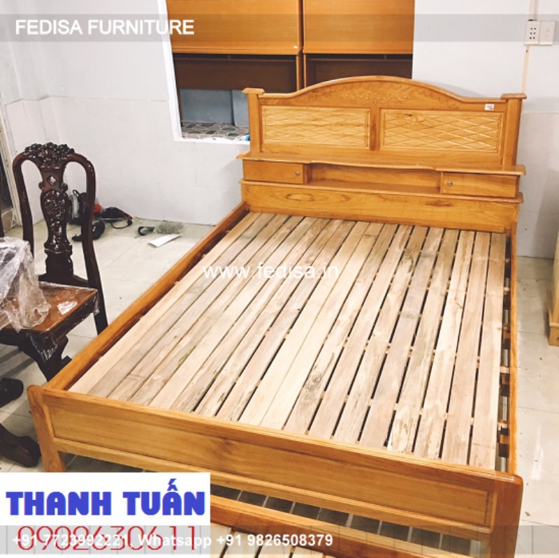 Wooden Bed White Wooden Bed Frame Double Montessori Double Bed No-4428