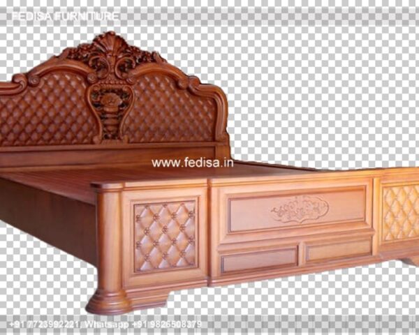 Wooden Bed Double Cot Wooden Corner Double Bed No-4430