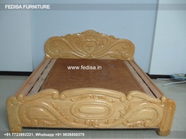 Wooden Bed Wooden Wardrobes Double Bed Side No-4450