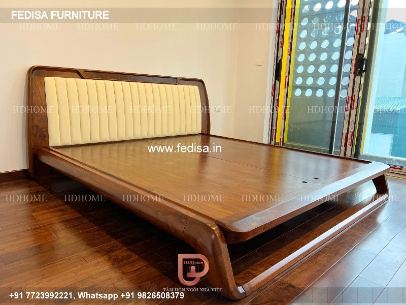 Wooden Bed Wooden Round Bed Design Modular Double Bed No-4465