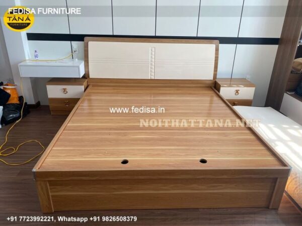 Wooden Bed White Wooden Bed Double Corner Sofa Bed No-4485