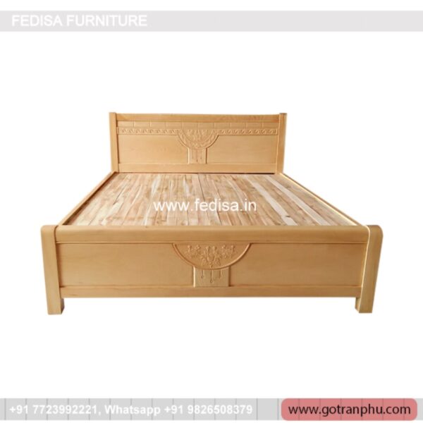 Wooden Bed White Wooden Bed Frame Godrej Double Bed With Box Price No-4487